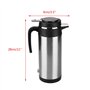 Thermos de Voyage de Bouilloire électrique de Voiture d'acier Inoxydable de 1200ML 12V/24V Bouteille d'eau de Chauffage pour Le
