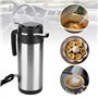Thermos de Voyage de Bouilloire électrique de Voiture d'acier Inoxydable de 1200ML 12V/24V Bouteille d'eau de Chauffage pour Le