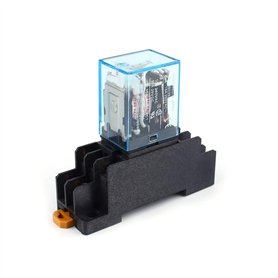 Relais de Puissance de Bobine avec Socle de Prise AC 220V 10A DPDT LY2NJ HH62P HHC68A-2Z