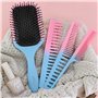 Brosse Cheveux Démêlante, Brosse à Cheveux Antistatique avec Poignée Brosse de Coiffage Peigne à Queue et Peigne à Dents Larges 
