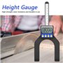 Candeon Jauge de profondeur numérique - Règle de mesure de profondeur de scie à table 0-80 mm