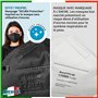 60 masques FFP2 Certifié CE NOIR Fabriqué en Italie BFE ≥99% Sanitized Masque FFP2 italien scellé individuellement EN 149:2001+A