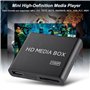 Mini Lecteur multimédia Full HD, boîtier de Lecteur vidéo multimédia HDMI 110-240V 1080P - MKV/RM- Lecteurs USB HDD et Cartes SD