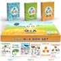 Jeu de société pour Apprendre l'anglais AGO Q&A: Coffret de 3 Jeux de Cartes pour découvrir Le vocabulaire de l'anglais Quotidie