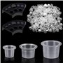 Lot de 300 capuchons d'encre de tatouage avec 2 porte-gobelets