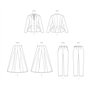 Vogue V2018P5 Veste, jupe et pantalon pour femme P5 (40-42-44-46-48)