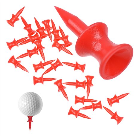 Golf Tees en Plastique Rouge 31mm Taille Unique Château de Golf Professionnel Durable Tees de Golf Tees Titulaire Golf pour Le A