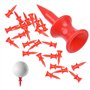 Golf Tees en Plastique Rouge 31mm Taille Unique Château de Golf Professionnel Durable Tees de Golf Tees Titulaire Golf pour Le A