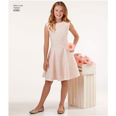 New Look NL6360 Patron de Robe Fillette 22 x 15 cm