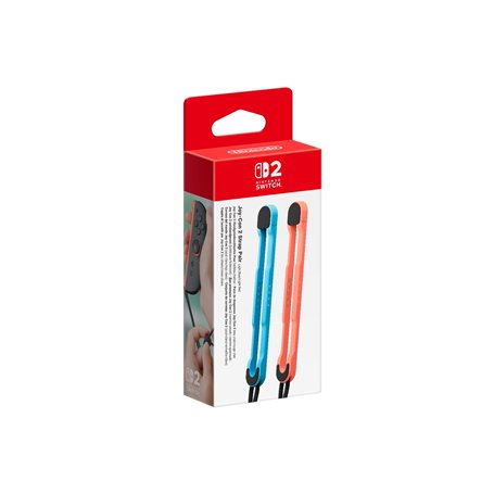 Paire de dragonnes Joy-Con 2 bleu clair/rouge clair