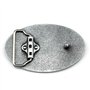 Boucle ovale en métal unisexe, argent antique floral avec boucle de ceinture western bord de corde, pour hommes et femmes utilis