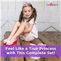 Dress Up America Accessoire Princesse Dress Up - Couronne , 3 Paires De Chaussures, Des Boucles D'oreilles Et Un Collier - Habil