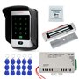FST Système de Contrôle d'accès de Porte RFID Clavier RFID étanche Extérieur + Serrure Magnétique électrique 180KG + Couverture