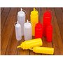 3 PCS Squeeze Bottle Conteneur De Moutarde En Plastique Squeeze Sauce Bouteille Squeeze Ketchup Bouteille avec Twist sur Cap Cou