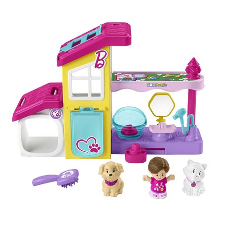 Fisher-Price Coffret Le Salon de Toilettage de Barbie Little People pour Tout-Petits avec Musique et Sons