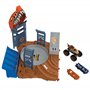 Hot Wheels Coffret Monster Trucks Compétition de Dérapages avec Tiger Shark à l’échelle 1/64 et 2 Voitures à écraser