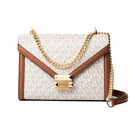 Sac à Bandoulière Michael Kors Whitney Beige 24 x 18 x 8 cm