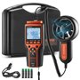 VEVOR Anémomètre Portable -10℃ à 60℃ Mesureur Numérique Vitesse du Vent CFM