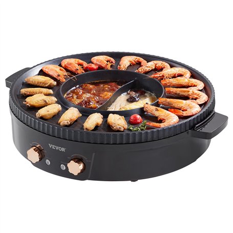 VEVOR Appareil à Fondue Chinoise avec Gril 2-en-1