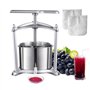 VEVOR Pressoir à Fruits Manuel 6 L Pressoir à Vin en Inox Base en Aluminium Presse-Fruits Manuel Baril Intérieur 18 x 15 cm Broy