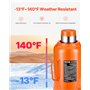 VEVOR Cric bouteille hydraulique 50 t, cric bouteille soudé avec longue poignée en 3 sections, gamme de levage 280-440 mm, pour 