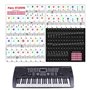 Amovibles Autocollants de Clavier de Piano, Touches Note Autocollant pour Touches Noires et Blanches, Stickers Musique Clavier p