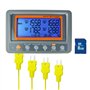 Gain Express Enregistreur de données thermocouple à 4 canaux de type K avec carte SD haute précision