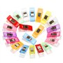 Gwhole Lot de 108 Clips Pinces 2.7cm x 1cm en Plastique pour Tissu Reliure Couture Artisanat