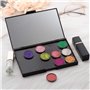 Allwon Palette de maquillage de fard à paupières magnétique vide avec 15 pièces adhésives Palette vide autocollants en métal pou
