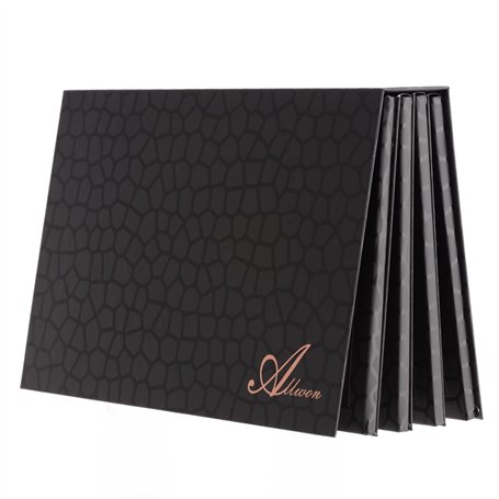 Allwon 4 - layer Book Magnetic Palette large empty Vanity Palette Storage Box for Eye Shadow Lip blush Powder (Black)