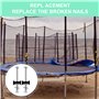 WANGCL Lot de 6 vis de trampoline en acier galvanisé pour la plupart des types de trampolines - Robustes et durables - 7,8 x 0,6