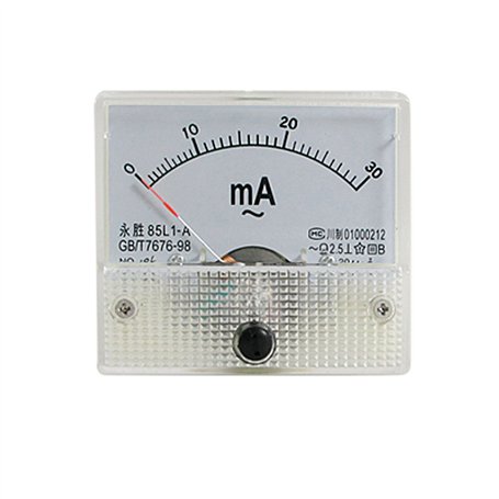 sourcingmap AC 0–30mA 85L1–A analogique pour ampèremètre rectangulaire PaNNEAU DE JAUGE