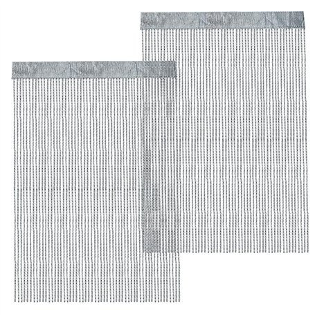 XRPRPX 2PCS Rideau Métallique de Frange Argent