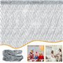 XRPRPX 2PCS Rideau Métallique de Frange Argent, 90x200cm Rideaux à Franges en Polyester Rideau de Porte à Franges, Séparateur de