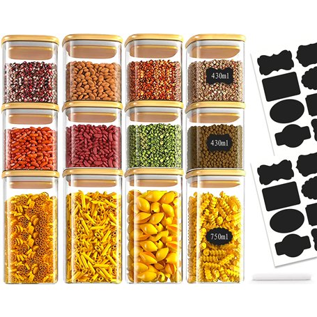 Amzeeniu Bocaux en Verre Lot de 12