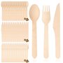 Heuchaey Lot de 300 couvert en bois tables