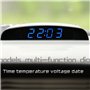 PolarLander 12V Voiture 3 en 1 Voiture Horloge Theromometer et Moniteur de Tension Sept Types de Mode d'affichage