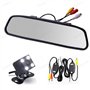 VIGORFLYRUN PARTS LTD 4.3" Rétroviseur Moniteur pour Voiture + 4LED Caméra de Recul Vision Nocturne émetteur sans Fil