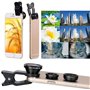 Set de 3 en 1 pour téléphone Portable - Adaptateur pour Appareil Photo à Clipser - Objectif Fisheye + Grand Angle (0,67x) + Obje