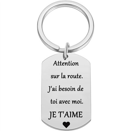 Petit Ami Cadeau Assurance de Conduite Porte Clés Cadeau J'ai besoin de Vous avec Moi Je t'aime Camionneur Mari Cadeau Père Cade