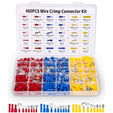 Jissta 480 Pièces Cosses a Sertir Electriques