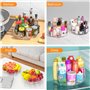 Radikor Lot de 2 Plateau Tournant, 24cm 360° Étagère à épices Rotative Transparent, Lazy Susan, Organisateur de Rangement Cuisin