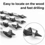 Lot de 5 forets hélicoïdaux à bois hélicoïdaux avec tige hexagonale, mèche à bois hélicoïdal,meche a bois longue,outils pour le