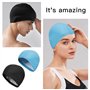 2pcs Bonnet de Bain Piscine Natation pour Adulte Bonnet de Bain Tissu PU Souple Bonnet de Natation pour Mixte Adulte Hommes Femm