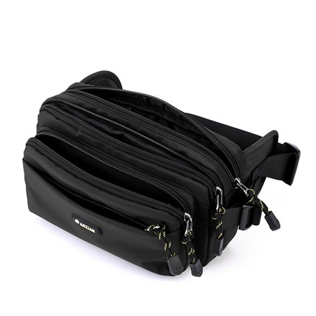 Sac banane étanche pour homme et femme - Sac banane sportif avec 5 compartiments individuels - En nylon - Pour promener le chien