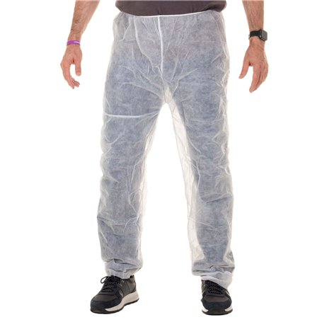 Xara - (Lot 10) Pantalon de Pressothérapie Jetable Taille XL (Blanc) - Hypoallergénique