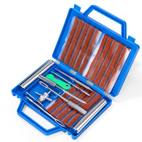 TIDEVAN 33 PCS Kit Reparation Pneu Portable Voiture Outils de Réparation de Pneus Lourds Kit de Réparation de Pneus