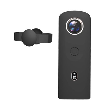 Fututech Étui de Protection en Silicone avec Couvercle d'Objectif pour Ricoh Theta SC2 360° Housse de Protection pour Caméra d'a