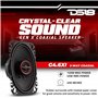 DS18 GEN-X4.6 4x6 135 Watts 2 Voies coaxial Haut-parleurs 4 Ohms - Vendu comme Une Paire de 2 Noir