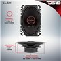 DS18 GEN-X4.6 4x6 135 Watts 2 Voies coaxial Haut-parleurs 4 Ohms - Vendu comme Une Paire de 2 Noir